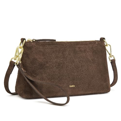Image of Kattee Genuine Leather Crossbody Bag for Women, Small Purse Handbag
