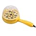 Mini hervidor de huevos de 350 W 220 V, apagado automático, sartén multifunción de acero inoxidable, hervidor de huevos, olla de cocina, máquina de desayuno para el hogar(Amarillo)