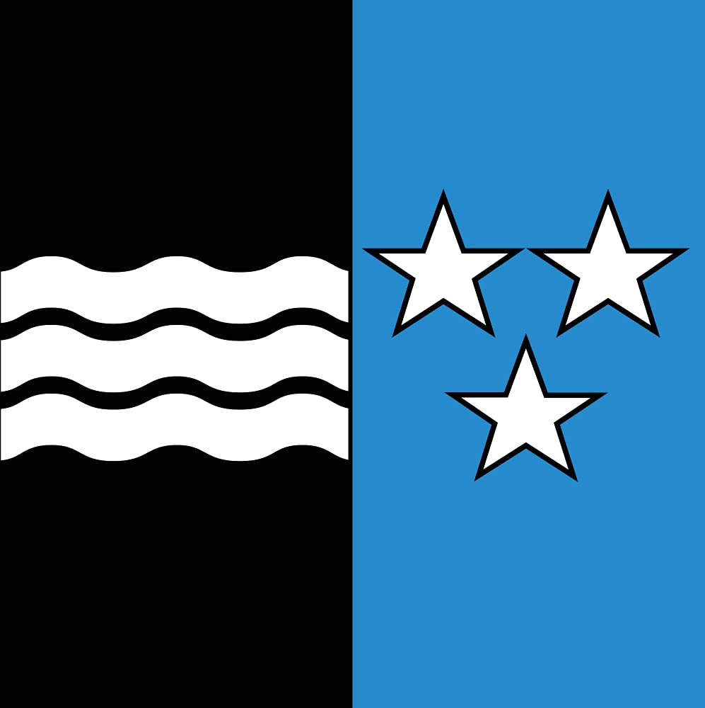 Drapeau canton d Argovie 100x100cm anti-effilochage pour résister au vent fort