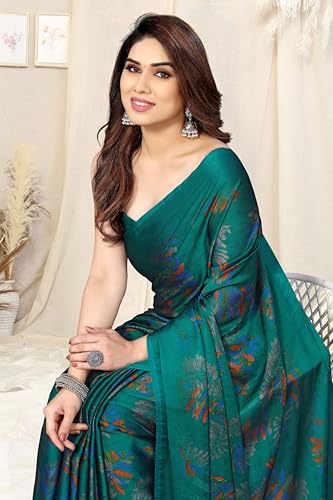 Image of MIRCHI FASHION Women's Ready to Wear 1 Minute Drape Chiffon Printed Saree with Blouse Piece