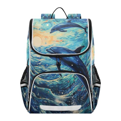 Sac à dos chimpanzé aquarelle étudiant filles garçons grand format