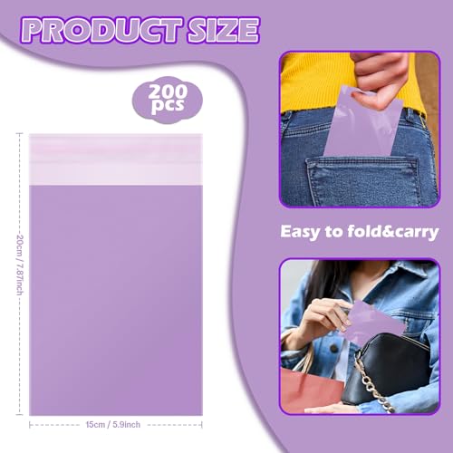 Image of 200 Pcs Purple Sanitary Napkin Disposal Bags,Sealable Tampon Disposal Bags, Prevents Odours Thickened Size Feminine Hygiene Bag for Sanitary Napkins and Pads,Disposable Tampon