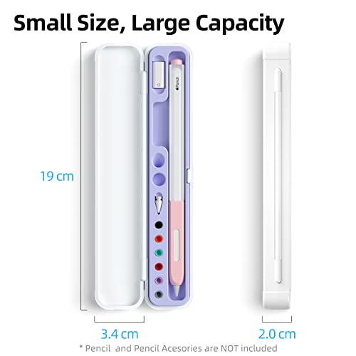 Image of Magnetic Carrying Case Compatible with Apple Pencil 2nd Generation and 1st Gen Pencil and Samsung Galaxy S-Pen Series, Pencil case Consists of Hard PC Shell and Soft Silicone Inner