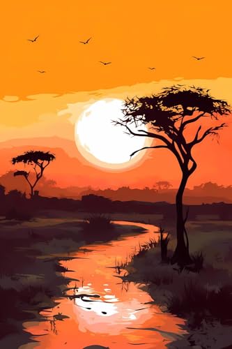 SOIOEOR 5D Birds Flying in The Sunset Painting Kit - Arbor Day Full Round Diamond Crystal Art Craft Kits for Adults, for Wall Decor & Living Room Decor Gifts 18x24 inch