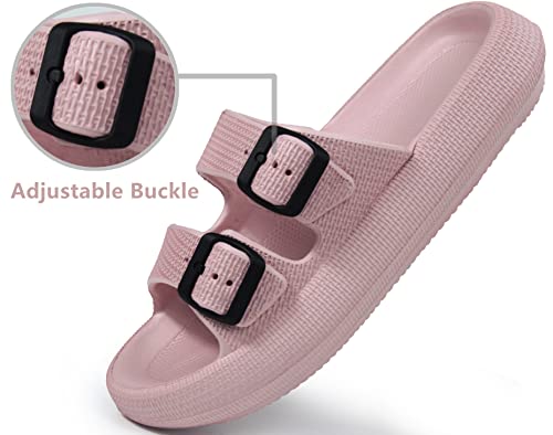 Image of BenSorts Pillow Sandals for Women Men Thick Sole Adjustable Buckles EVA