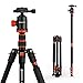 GEEKOTO 77 Inches Tripod, Camera Tripod for DSLR, Compact Aluminum Tripod with 360 Degree Ball Head 1/4" Aluminum Quick Release Plate Professional Tripod Load up to 17.6 Pounds for Travel and Work