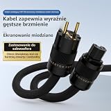 Tertullus HiFi High End kabel zasilający C15, kabel zasilający HiFi Audio kabel do urządzeń chłodniczych z wtyczką Schuko i wtyczką do urządzeń zimnych (P104-c15, 2 m)