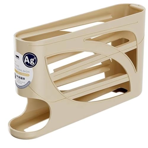 Bosiyrggrl Estante Giratorio Automático para Huevos, Organizador Almacenamiento Huevos para Refrigerador Gran Capacidad de 4 Niveles, Almacenamiento Huevos en la Puerta Lateral Refrigerador