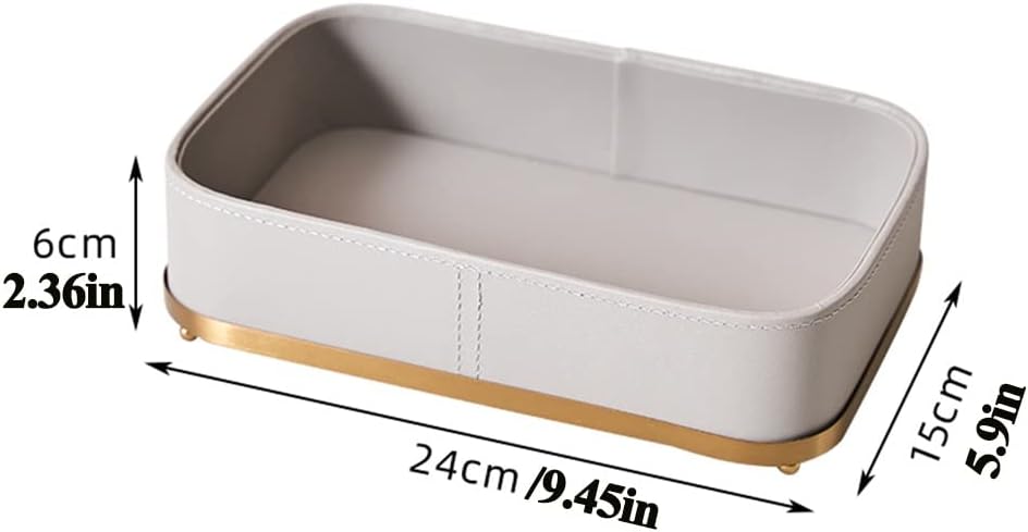 Jewelry rack, Jewelry storage rack, Jewelry boxJewelry Holder - Nightstand Organizer Women,Valet Tray Leather,Catchall Tray for Key Jewelry Accessories Key Chain Wallet Makeup Brushes Cosmetics Office
