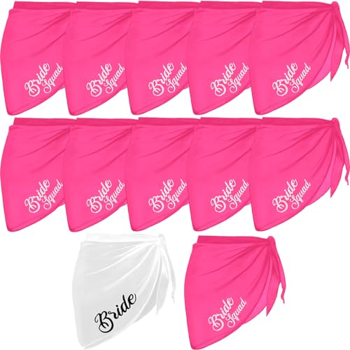 Jiuguva Bride Bikini Cover up Bridesmaid Sarong Women Bathing Suit Wrap Bride Wedding Swimwear Chiffon