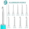 Counting Crochet Hook Set, Ergonomic Crochet Hooks with Led and Digital Stitch Counter, Crochet Kit with 9 Interchangeable Crochet Needle for Crocheting and Knitting