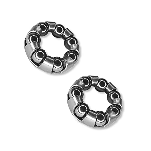 Cyclingcolors 2X rodamiento jaula de bolas buje delantero 13mm 20mm 7 bolas 4.76mm rueda bicicleta ciclo MTB ciudad vintage carretera Cyc3701260832017 plata
