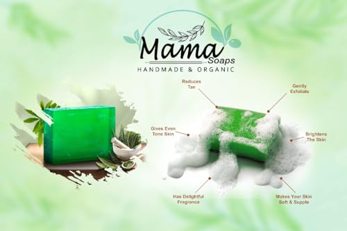 Image of Luxury Soap - Handmade Organic Ayurvedic Bath Bar with Pure Essential Oils for Glowing Skin | Sulfate-Free | For Men & Women (Pack of 3) (3, Neem)