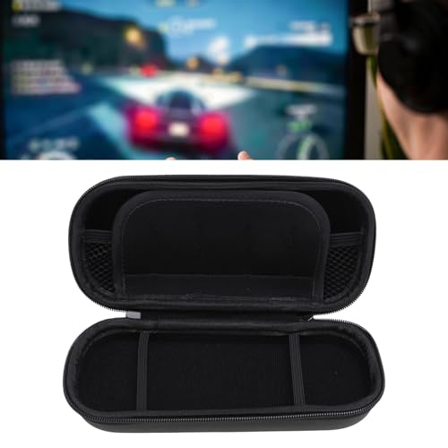 Image of Yunseity Hard Case for 3000 Game Console, Black, EVA Shell, Game Console Case with Pockets, Wrist Strap, Two Way Zipper