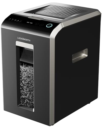 Locksworth 200-Sheet Micro Cut Shredder for Home Office, 8.5 Gallons...