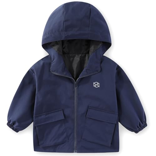 Image of Kids Boys' Windbreaker Jacket, Boys Zip Up Hoodie Coat Transitional Late Spring /Early Fall Jackets for Kids