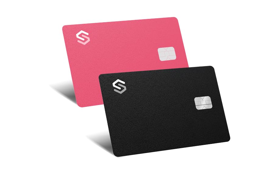 SPOTMINDERS Wallet Tracking Card PRO 2-Pack (Black and Pink Bundle) - Apple MFi Certified, Works with Apple Find My, Rechargeable IP68 Water & Dust Proof, 0.07in Slim iPhone Item Finder for Luggage
