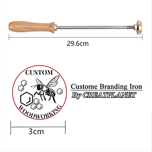 CREATPLANET Marchio in Legno Personalizzato Ferro