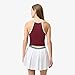 Lacoste Womens Halter Neck Sleeveless Slim Fit Classic T-Shirt, Bordeaux, Small