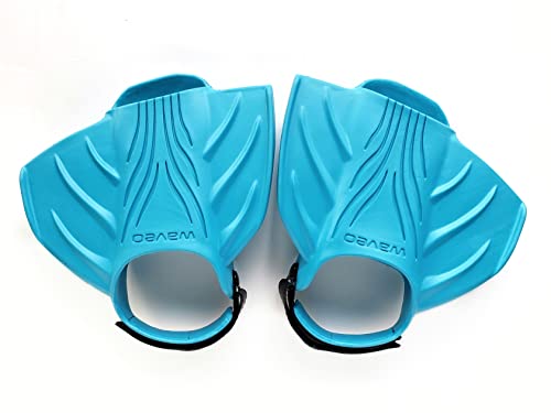 Aletas cortas Waveo Fun Fins ajustables para evitar calambres al nadar en mar 2
