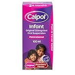 Calpol Infant Suspension, Paracetamol Medication, For 2+ Months, Strawberry Flavour, 100ml