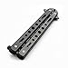 KAFENDA Butterfly knife, butterfly knife trainer, practice stainless steel training tool for training and practice, stainless steel (black)