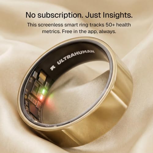 Image of ULTRAHUMAN Ring AIR - Bionic Gold - Size 14 - Smart Ring | No App Subscription Fee | Size First with Sizing Kit | Sleep, Activity & Heart Rate Tracking | Fitness Ring for Men & Women