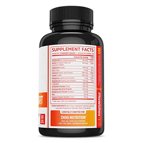Zhou Thyroid Support Complex with Iodine | Energy, Metabolism