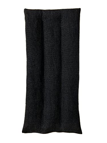 haoa 麦飯石のアイピロー ミディアムサイズ180g 遠赤外線 電子レンジ 日本製 洗って繰り返し使える (黒)