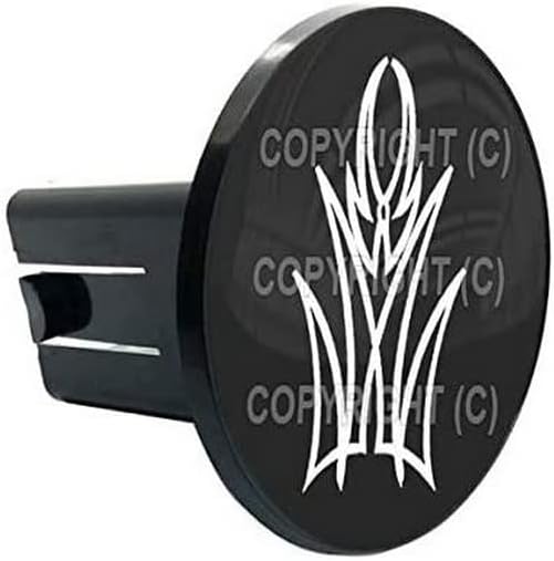 Universal Class 2 3 Tow Hitch Receiver Insert Cover Plug for Pinstripe White Y8U Model-PYT-8888-3633