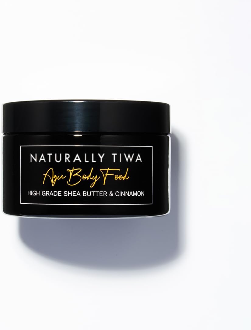 AGU Body Food 250ml Natural Moisturiser, Intensely Hydrating + Eczema + Psoriasis Relief + Shea Butter, Cinnamon and Nutmeg. Chemotherapy Skincare + Vegan + Cruelty Free