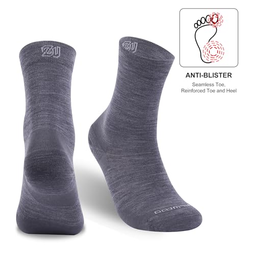 Image of No Show Athletic Socks, ZEALWOOD 3 Pairs Merino Wool Ultra-Light Running Tennis Golf Socks for Men Women