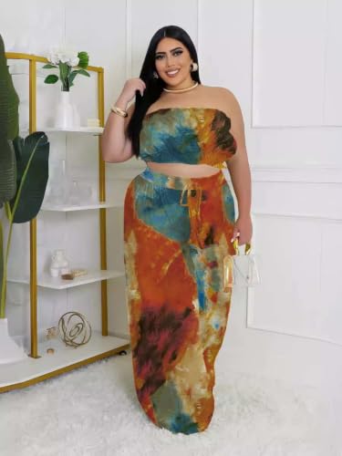 Image of Two Piece Sets for Women Summer Outfits Crop Tops and Wide Leg Pants Sets Sexy Jumpsuits Vacation Outfits with Pockets