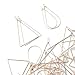 JETEHO 40pcs 4 Styles Teardrop&Triangle Beading Hoop Earring Finding with Loop for Add Beads for Earring DIY Craft(Gold/Silver)