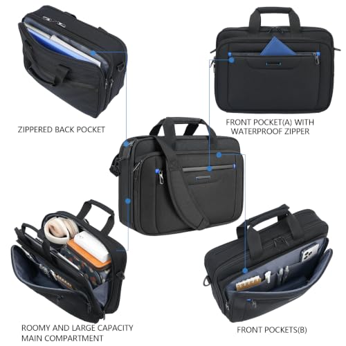 Image of VANKEAN Laptop Briefcase Fits 15.6 inch-16 inch Laptop Slim Expandable Shoulder Bag