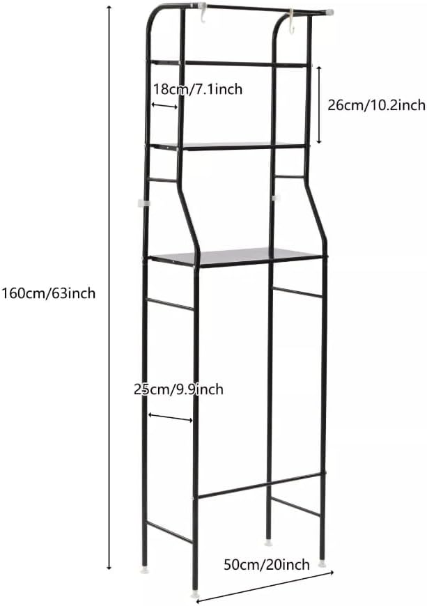 Modern 3-Tier Aluminum Bathroom Shelf - Over-The-Toilet Storage Shelf - Sleek Shelf - Organize Towels, Toiletries, Decorative Items