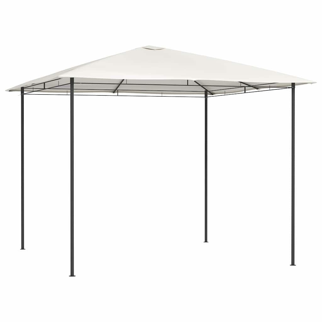 Altan 3 x 3 x 2,6 m Kremowy ze stalowym dachem 160 g/m²