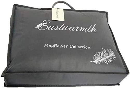 Miniatura 6 de Paquete de 2 almohadas de plumas de ganso natural para dormir, 100% algodón, almohada de cama para dormir de espalda lateral, tamaño estándar, juego