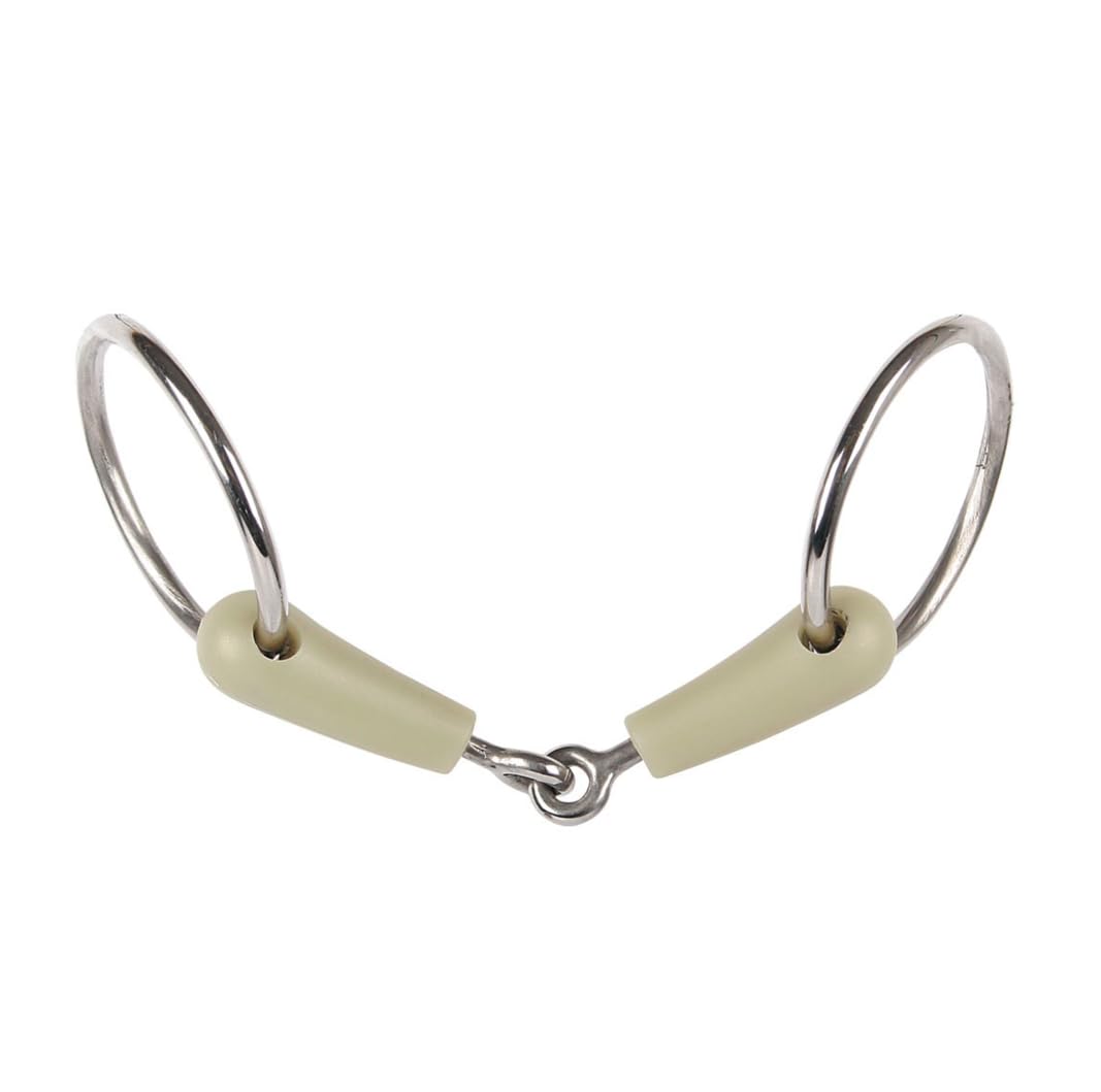 ES0042 Gebiss Wassertrense Einfach Gebrochen mit Apfel Apfelgeschmack Material Ringdurchmesser 66 mm Gebissstärke 19 mm (14.5 cm)