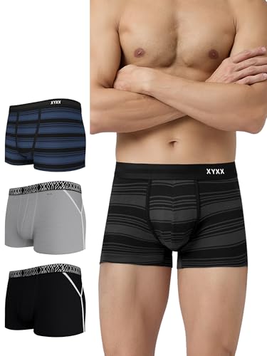 Image of XYXX Men's Super Combed Cotton Regular Fit Trunks with No Marks Waistband