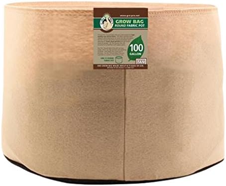 Gro Pro Premium Round Fabric Pot 100 Gallon, Tan