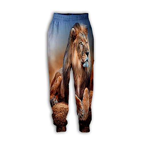 Pantalon long imprimé animal 3D vêtement ample confortable 34-37