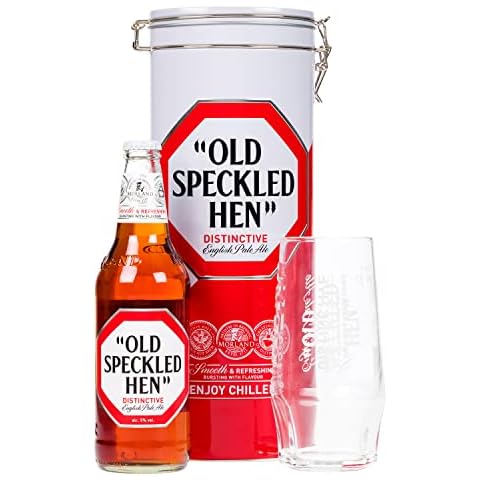 Old Speckled Hen Pale Ale & Branded Glass Gift Set in Collectable Tin by Blue Tree Gifts Cover