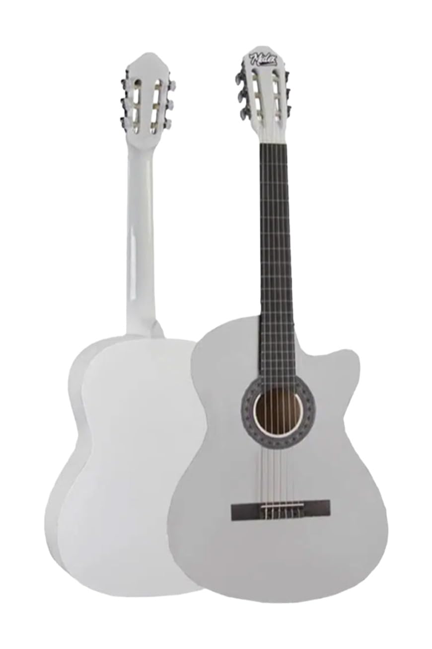Midex CG-395WH Beyaz Renk Kesik Klasik Gitar 4/4 Yetişkin Boy Sap Ayarlı Full Set