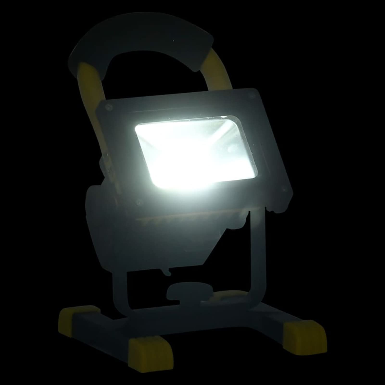 Chusui Akumulator LED z uchwytem 30 W, zewnętrzny reflektor LED, reflektor LED, lampa zewnętrzna LED, oświetlenie zewnętrzne do ogrodu, oświetlenie ogrodowe, zimna biel