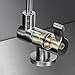 Kitchen Faucets, Single Cold Drinking Water Faucet Folding Brass Kitchen Faucet, Tool Sink Faucet, Chrome-Gray (Pig)
