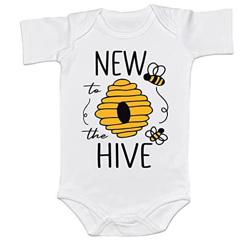 Cute Honey Bee Baby Bodysuit New To The Hive Pregnancy Announcement Romper Kids Funny Shirt Cute Birthday Shower