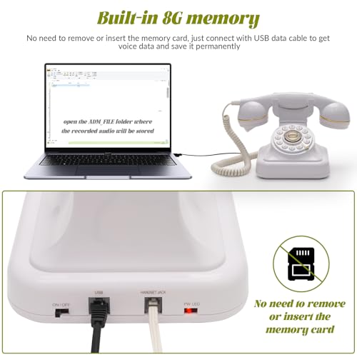 Livre de messages audio rétro blanc, enregistrement audio pour invités