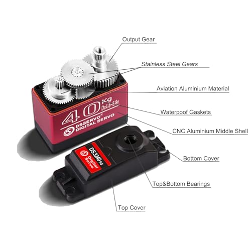 Hooyij DS3240 Mg Full Metal Stainless Steel Gear Waterproof Steering Rc Servo thumb #3