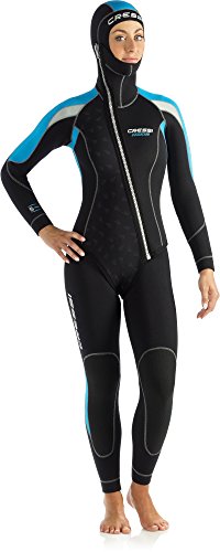 Cressi Medas Lady Traje de Buceo, Mujer, Negro/Azul Claro, S (2)